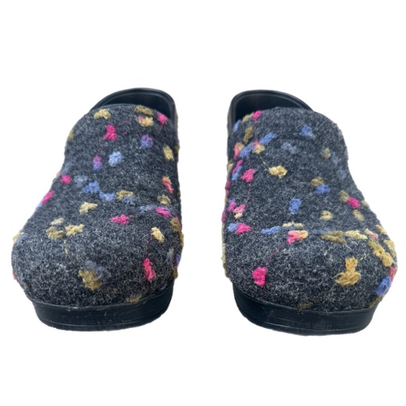 Dansko Wool Pro Grey n Multi Color Accents Nursing Clogs Shoes EUR 38 US 7.5-8 - Picture 4 of 9